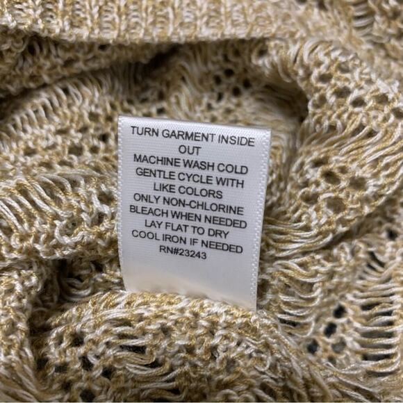 NWT New York & Company Acrylic Crochet Knit Yarn Sleeveless Blouse Size Large - Picture 9 of 9